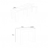Utdragbart konsolbord 90x42-302cm vitt och trä matbord Mia Katalog