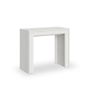 Utdragbart konsolbord 90x42-302cm vitt och trä matbord Mia Erbjudande