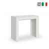 Utdragbart konsolbord 90x42-302cm vitt och trä matbord Mia Försäljning
