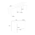 Utdragbart konsolbord 90x47-299cm matbord trä vit Allin Val