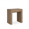 Utdragbart konsolbord 90x47-299cm matbord trä naturlig ekfärg Allin Oak Erbjudande