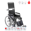 Självgående rullstol äldre funktionshindrade ryggstöd benstöd 600 Surace Erbjudande