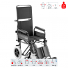 Transit rullstol för äldre funktionshindrade benstöd ryggstöd 600 B Surace Erbjudande