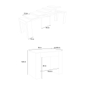Utdragbart konsolbord 90x42-302cm kök matbord vitt Emy Katalog