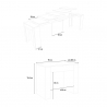 Utdragbart konsolbord 90x42-302cm kök matbord vitt Emy Katalog