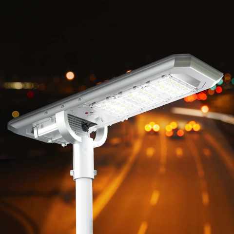 Gatlampa Led Med Solenergi 3000 Lumen Med Integrerad Panel Terminator