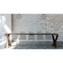 Utdragbart konsolbord modern design 90x40-300cm trä matbord Diago Noix Rabatter