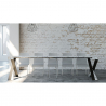 Utdragbart konsolbord 90x40-300cm matbord marmordesign Diago Marble Rabatter