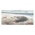 Landskapsmålning tavla hav natur handmålad på duk 110x50cm Boat Försäljning
