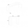 Utdragbart konsolbord modern design 90x40-300cm trä metall matbord Tecno Oak Katalog