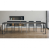 Utdragbart konsolbord modern design 90x40-300cm grått metall matbord Tecno Concrete Rabatter