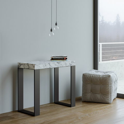Utdragbart konsolbord 90x40-300cm modern design marmorbord Tecno Marble
