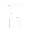 Konsolbord modern design vitt utdragbart matbord 90x40-300cm Tecno Katalog