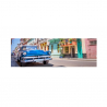 Tryck lysande färger tavla plastbelagd duk stad bil 120x40cm Cuba Försäljning