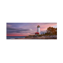 Tryck hav solnedgång plastbelagd duk ljusa färger 120x40cm Lighthouse Försäljning