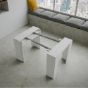 Utdragbart konsolbord matbord 90x48-204cm vitt trä Basic Small Rea