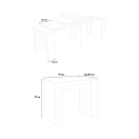 Utdragbart konsolbord matbord 90x48-204cm vitt trä Basic Small Katalog