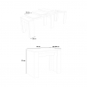 Utdragbart konsolbord matbord 90x48-204cm vitt trä Basic Small Katalog