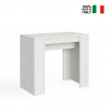 Utdragbart konsolbord matbord 90x48-204cm vitt trä Basic Small Försäljning
