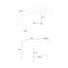Utdragbart konsolbord matbord design  90x42-302cm vitt trä Modem Katalog