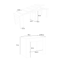 Utdragbart konsolbord 90x42-302cm trä matbord Modem Noix Katalog