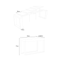 Utdragbart konsolbord 90x40-300cm modernt grått matbord Elettra Concrete Katalog