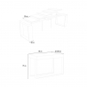 Utdragbart konsolbord 90x40-300cm modernt matbord i trä Elettra Oak Katalog
