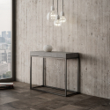 Utdragbart konsolbord 90x40-300cm grått matbord modern design Nordica Concrete Kampanj