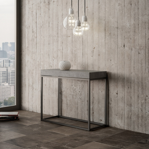 Utdragbart konsolbord 90x40-300cm grått matbord modern design Nordica Concrete