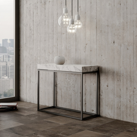 Utdragbart konsolbord marmor design 90x40-300cm matbord Nordica Marble