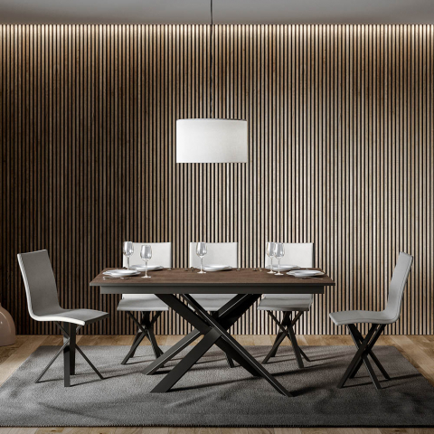 Utdragbart matbord  90x160-220cm modern design trä Ganty Long Wood