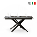 Utdragbart grått matbord 90x160-220cm modern design Ganty Long Concrete Försäljning