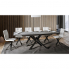 Utdragbart grått matbord 90x160-220cm modern design Ganty Long Concrete Rea