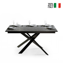 Modernt utdragbart matbord 90x160-220cm antracit Ganty Long Report Försäljning