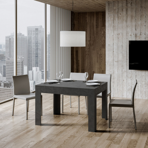 Modernt utdragbart matbord 90x120-180cm antracit Bibi Report