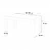 Utdragbart matbord 90x160-220cm vit modern design Bibi Long Katalog