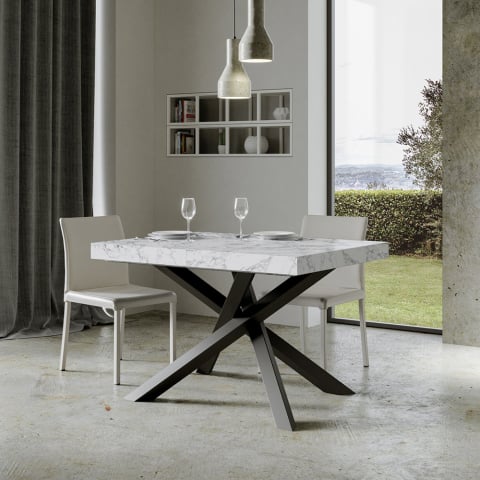 Utdragbart matbord 90x130-234cm design marmor Volantis Marble