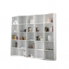 Vit vägg bokhylla modern design vardagsrum kontor Trek 5 Erbjudande
