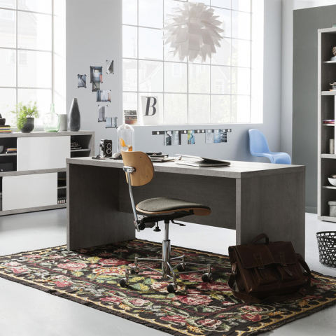 Skrivbord I Trä Modern Design För Kontor Och Studio 178x69cm Xxl Kampanj