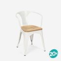 lager 20 stolar Lix stil industriell design bar kök steel wood arm light Försäljning