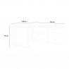 Hörnskrivbord med förlängning 3 lådor för kontor och studio 160x140cm Raffaello Katalog