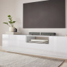 TV-bänk 220x43cm vardagsrum modern design blank vit Fergus Bestånd