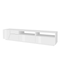 TV-bänk blank vit vardagsrum modern design 200x43cm Hatt Erbjudande