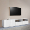 TV-bänk blank vit vardagsrum modern design 200x43cm Hatt Mått