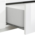 TV-bänk blank vit vardagsrum modern design 200x43cm Hatt Bestånd