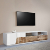 TV-bänk 200x43cm vardagsrum vit trä modern design Hatt Wood Egenskaper