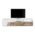 TV-bänk 200x43cm vardagsrum vit trä modern design Hatt Wood Katalog