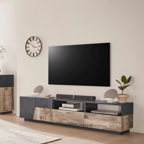 TV-bänk 200x43cm vardagsrum modern design Hatt Report