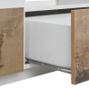 Modern TV-bänk 260x43cm vardagsrumsvägg vit trä More Wood Bestånd