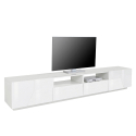Modern TV-bänk 260x43cm blank vit vardagsrumsvägg More Rabatter